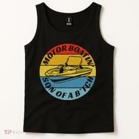 Motorboatin Son Of A Btch Funny Motorboating Tank Top thumb 2