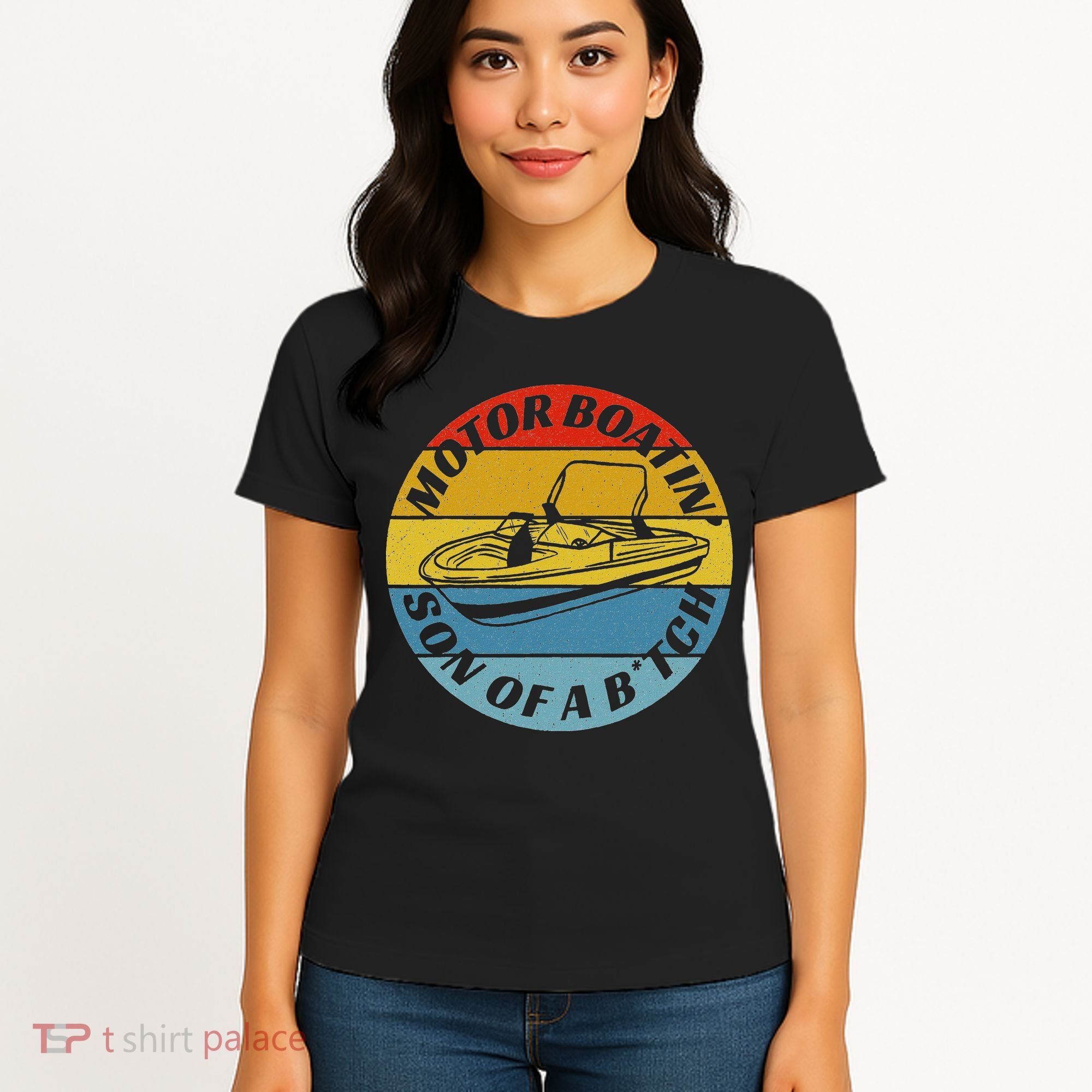 Motorboatin Son Of A Btch Funny Motorboating Women's T-Shirt
