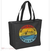 Motorboatin Son Of A Btch Funny Motorboating Tote Bag thumb 2