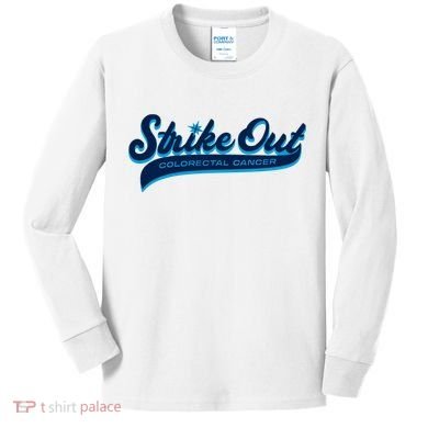 Mariners Strike Out Colorectal Cancer Day Kids Long Sleeve Shirt