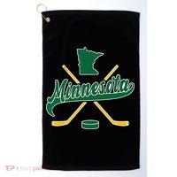 Minnesota State Of Hockey Golf Towel thumb 0