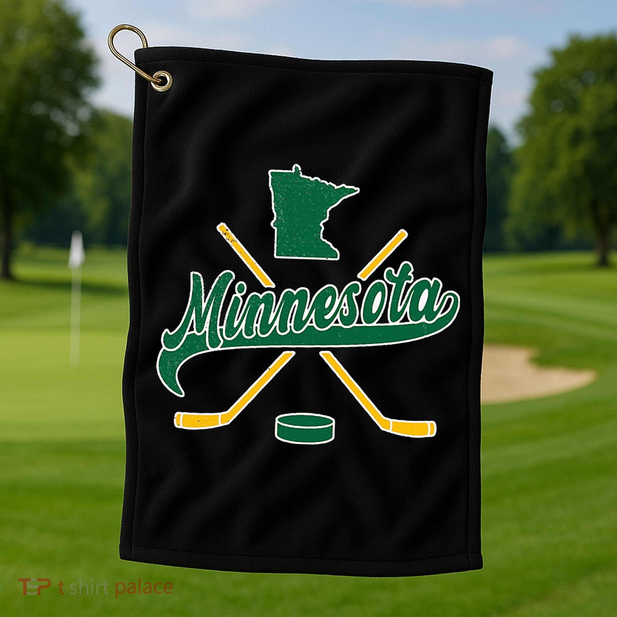 Minnesota State Of Hockey Golf Towel