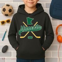 Minnesota State Of Hockey Kids Hoodie thumb 2