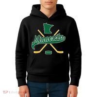 Minnesota State Of Hockey Kids Hoodie thumb 4