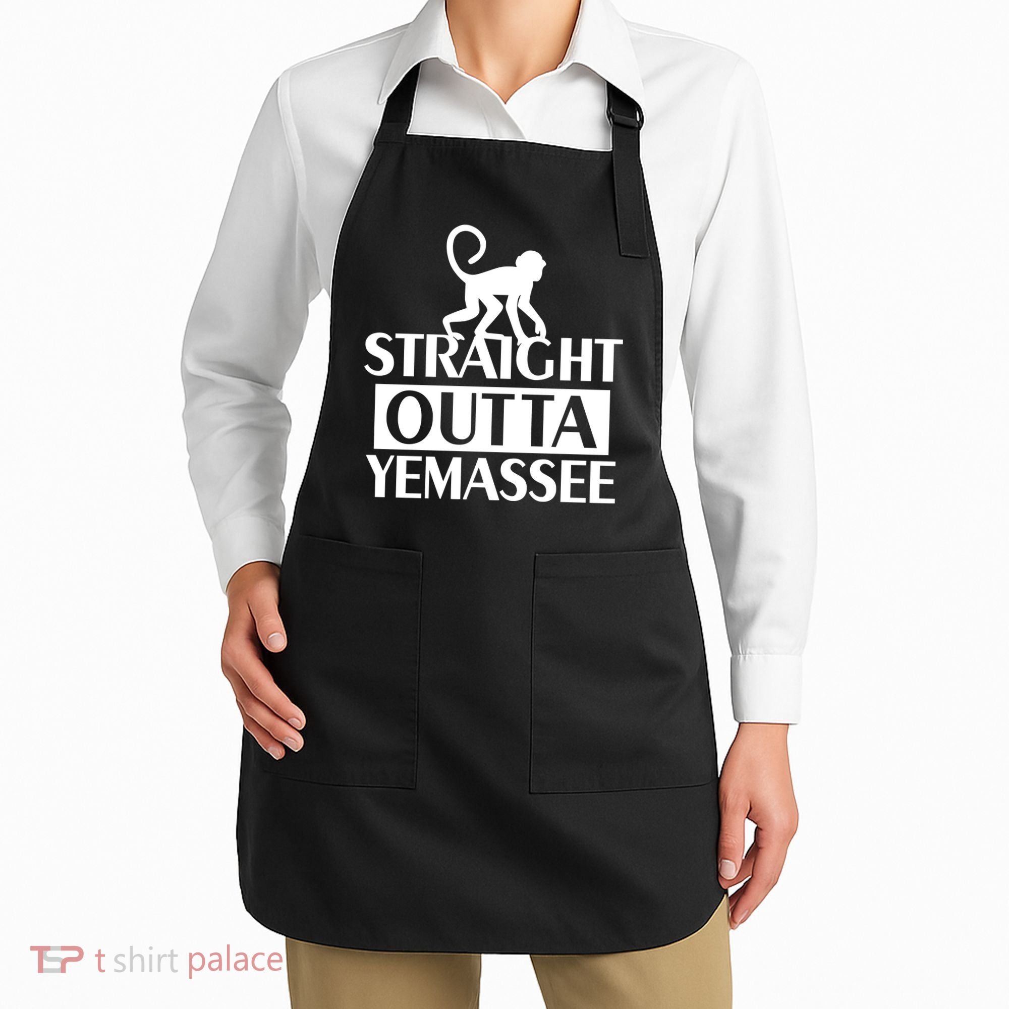 Monkey Straight Outta Yemassee Apron