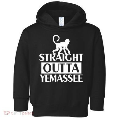 Monkey Straight Outta Yemassee Toddler Hoodie