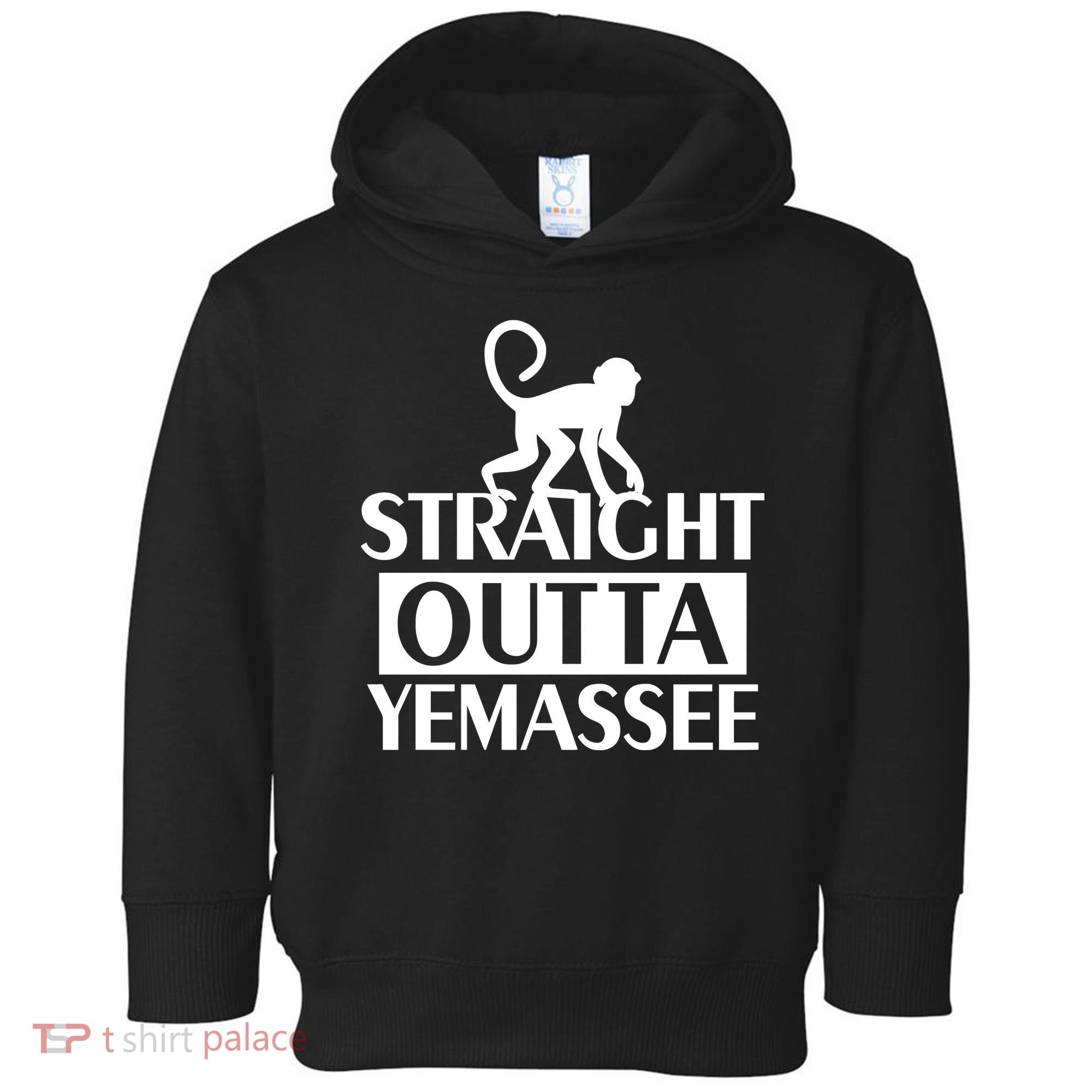 Monkey Straight Outta Yemassee Toddler Hoodie