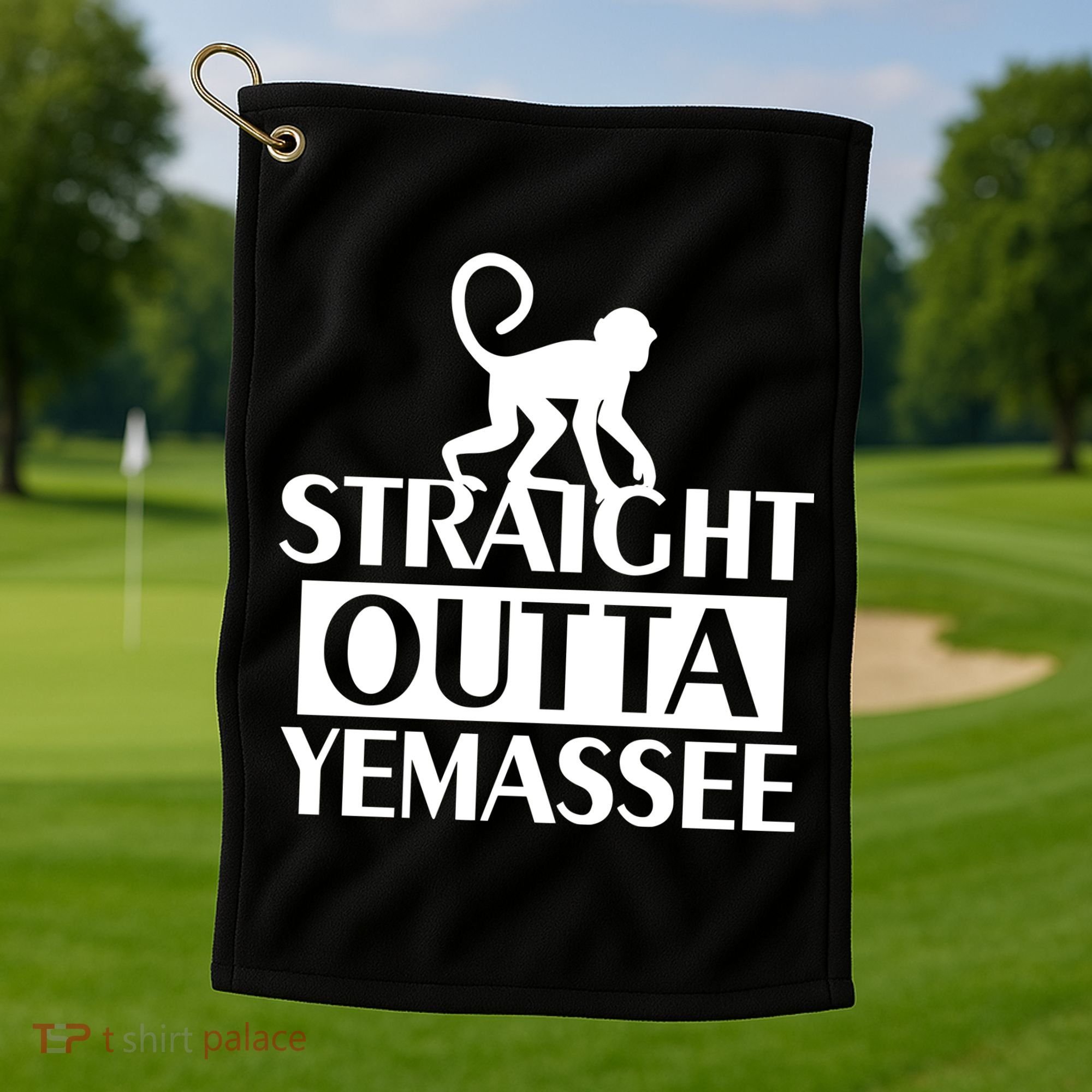 Monkey Straight Outta Yemassee Golf Towel