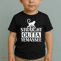 Monkey Straight Outta Yemassee Toddler T-Shirt thumb 2