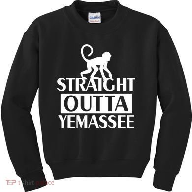 Monkey Straight Outta Yemassee Kids Sweatshirt