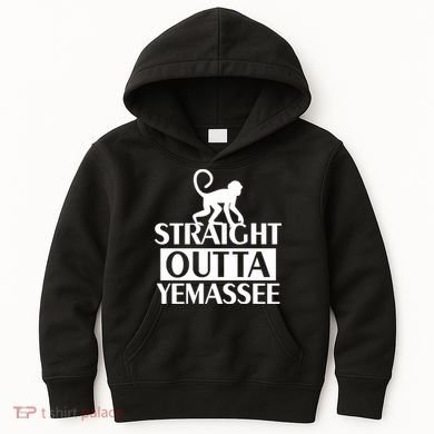 Monkey Straight Outta Yemassee Kids Hoodie