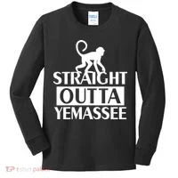 Monkey Straight Outta Yemassee Kids Long Sleeve Shirt thumb 0