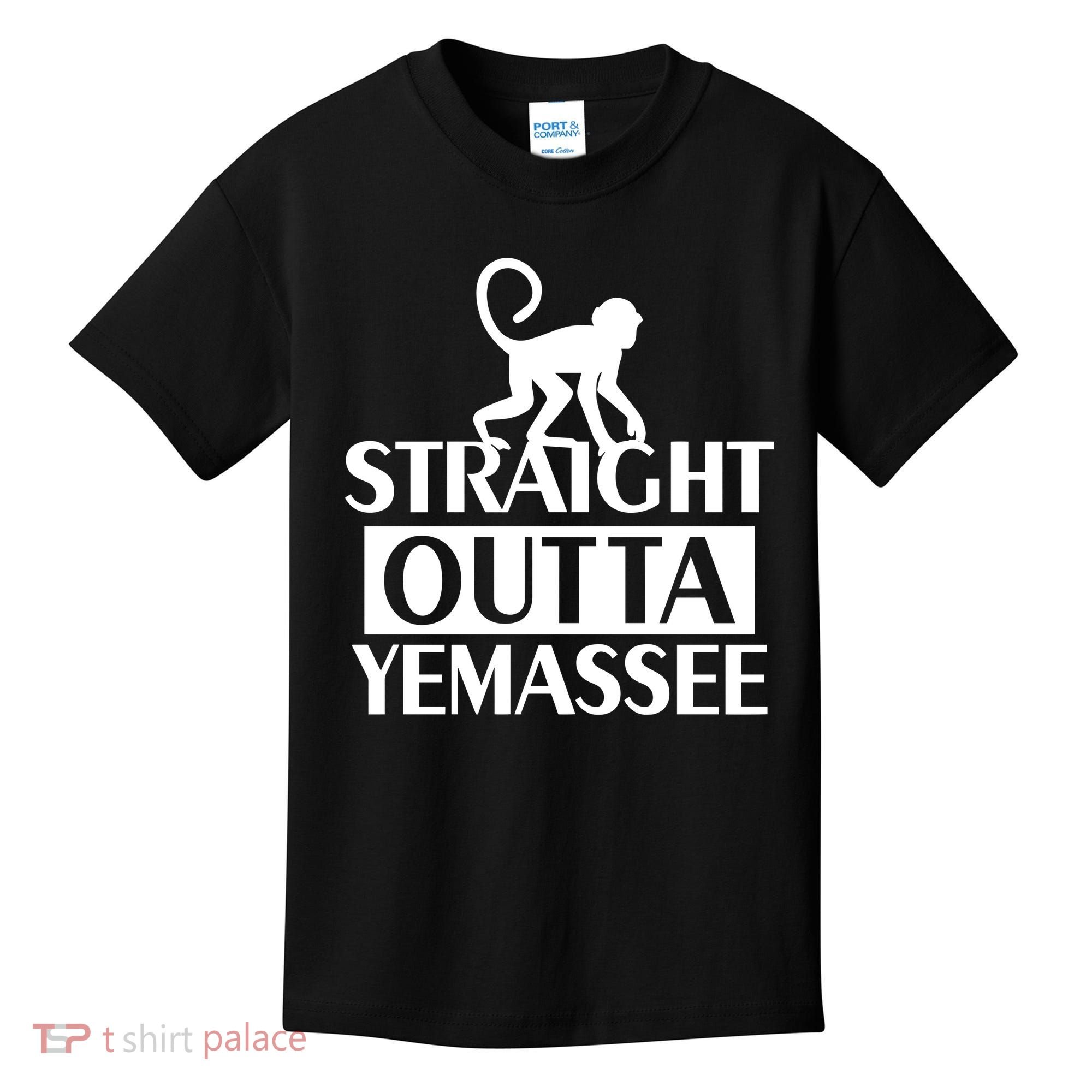 Monkey Straight Outta Yemassee Kids T-Shirt
