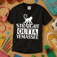 Monkey Straight Outta Yemassee Kids T-Shirt thumb 3