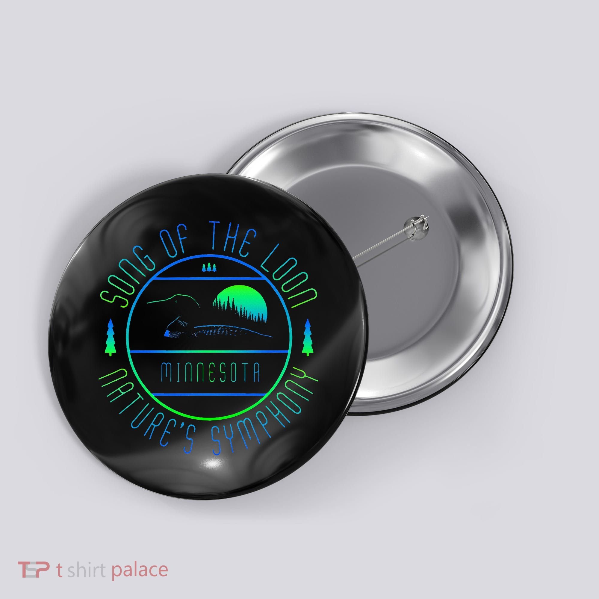 Minnesota Song Of The Loon Minnesota Loon Button