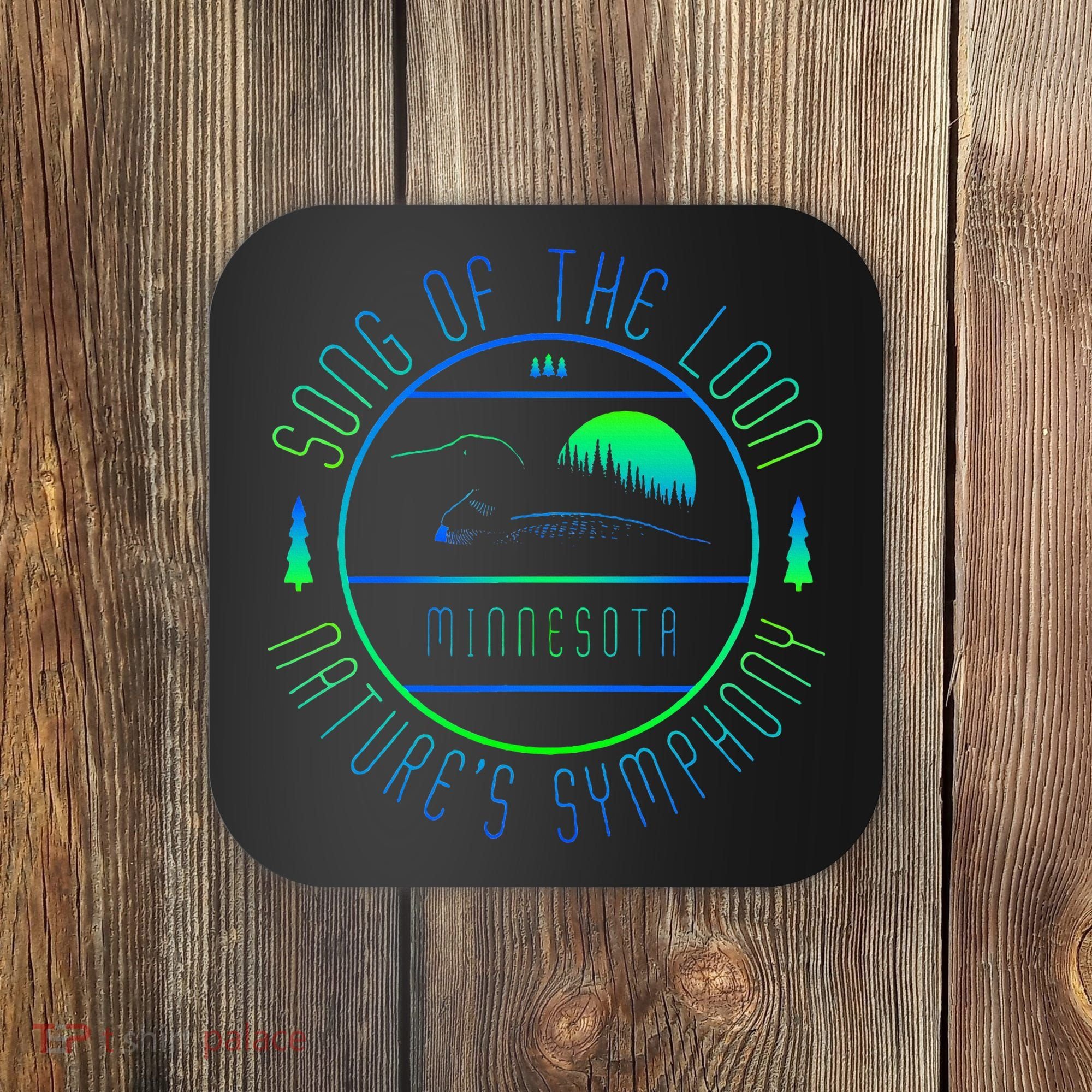 Minnesota Song Of The Loon Minnesota Loon Coaster