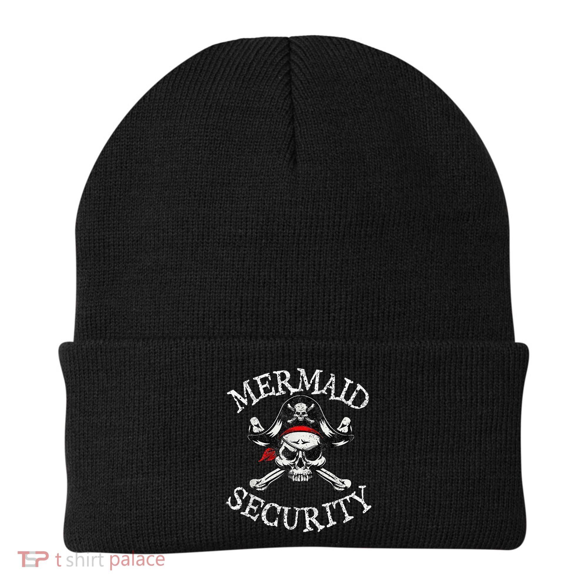 Mermaid Security Pirate Party Dad Brother Family Matching Beanie
