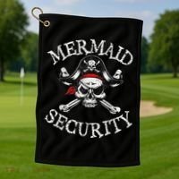 Mermaid Security Pirate Party Dad Brother Family Matching Golf Towel thumb 1