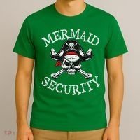Mermaid Security Pirate Party Dad Brother Family Matching T-Shirt thumb 3