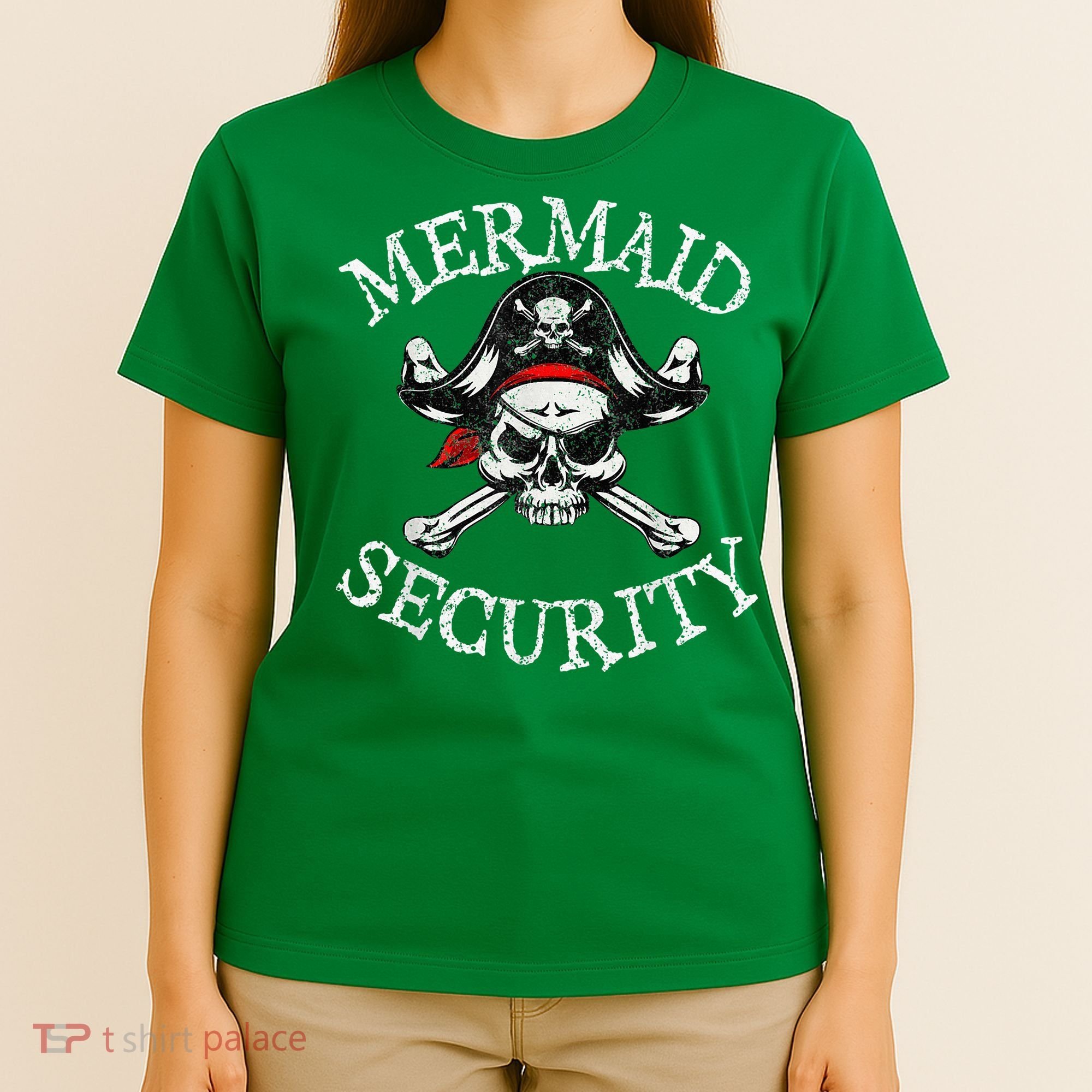 Mermaid Security Pirate Party Dad Brother Family Matching T-Shirt