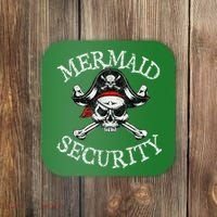Mermaid Security Pirate Party Dad Brother Family Matching Coaster thumb 0