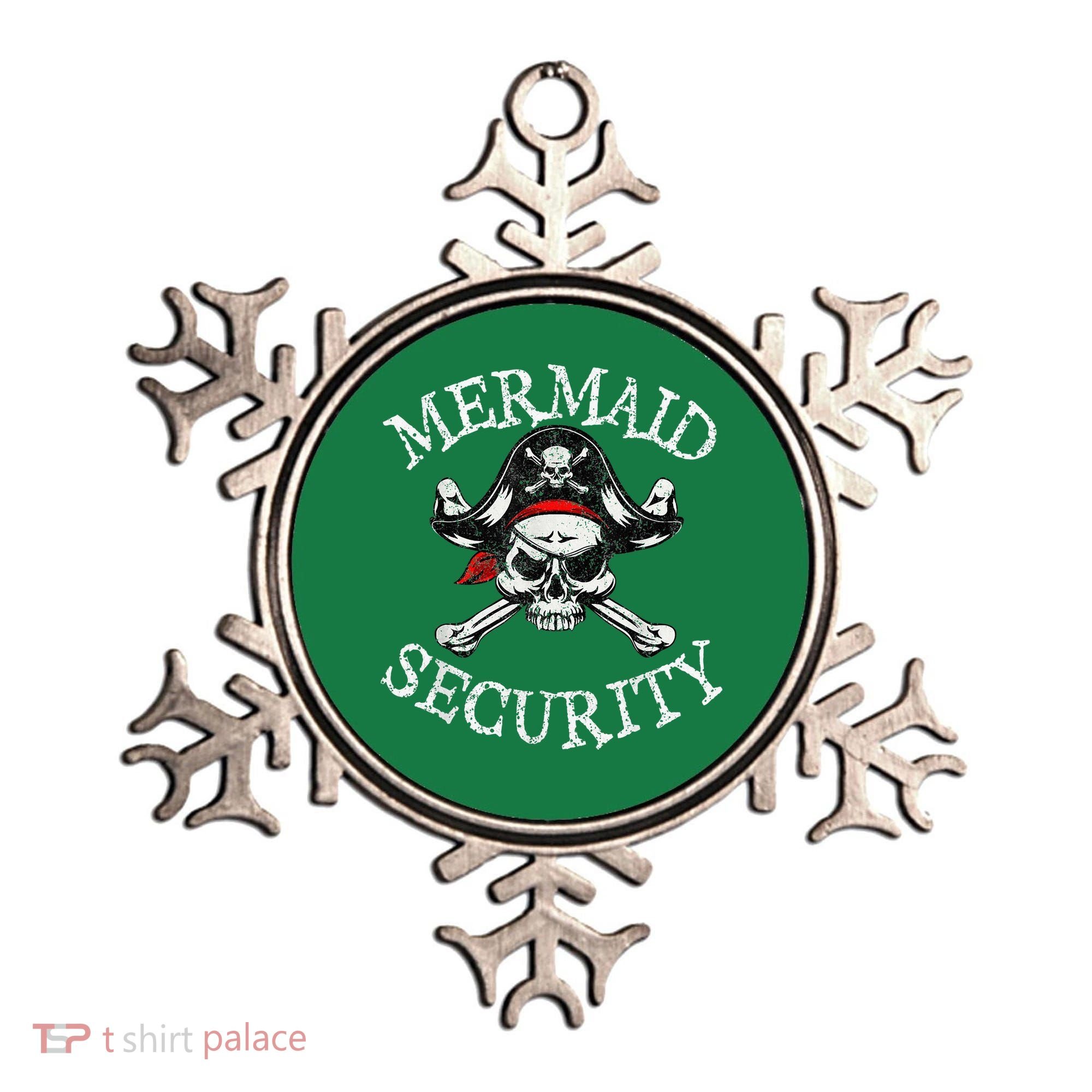 Mermaid Security Pirate Party Dad Brother Family Matching Ornament