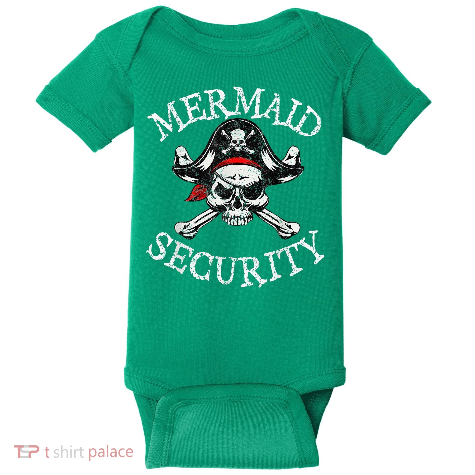 Mermaid Security Pirate Party Dad Brother Family Matching Baby Bodysuit