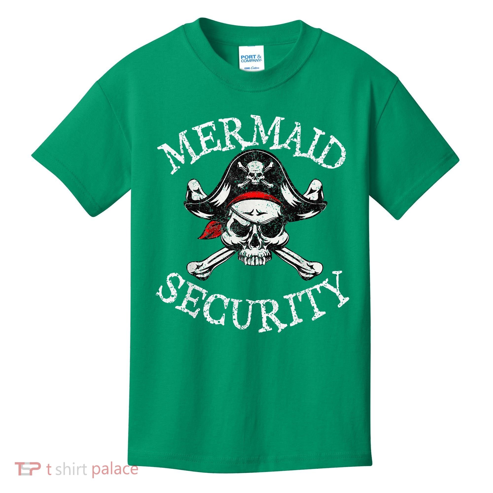Mermaid Security Pirate Party Dad Brother Family Matching Kids T-Shirt