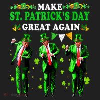 Make St PatrickS Day Great Again Funny Trump Women's Sweatshirt thumb 2