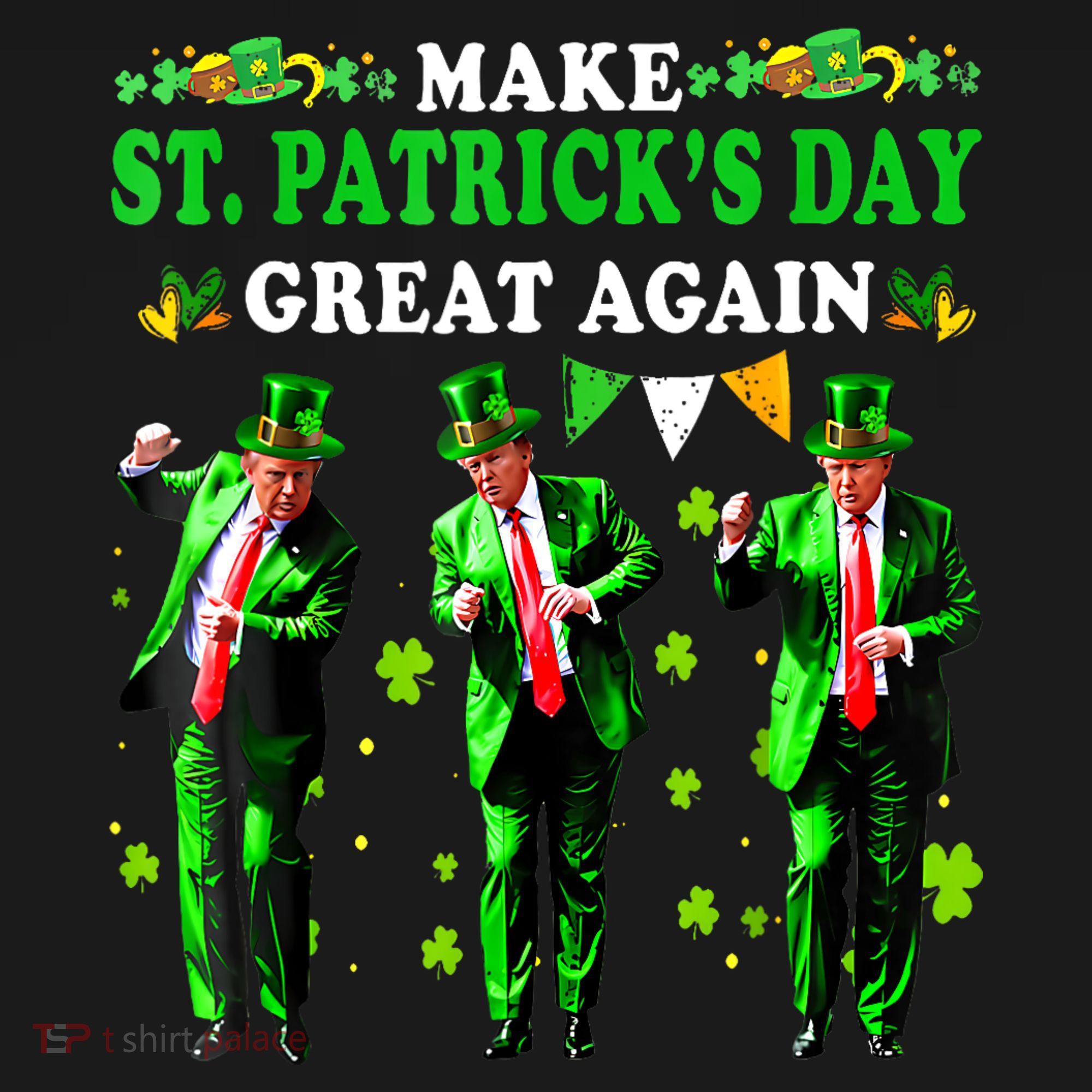 Make St PatrickS Day Great Again Funny Trump Long Sleeve Shirt