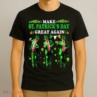 Make St PatrickS Day Great Again Funny Trump T-Shirt thumb 3