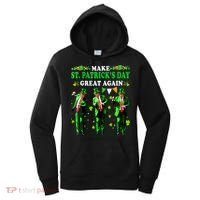 Make St PatrickS Day Great Again Funny Trump Women's Hoodie thumb 0