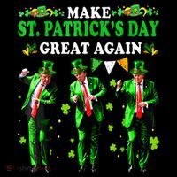 Make St PatrickS Day Great Again Funny Trump Tank Top thumb 6