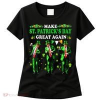 Make St PatrickS Day Great Again Funny Trump Women's T-Shirt thumb 0