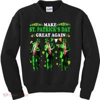 Make St PatrickS Day Great Again Funny Trump Kids Sweatshirt thumb 0