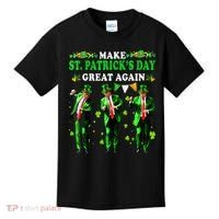 Make St PatrickS Day Great Again Funny Trump Kids T-Shirt thumb 0