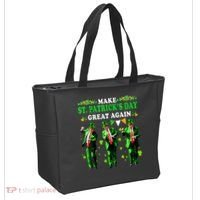 Make St PatrickS Day Great Again Funny Trump Tote Bag thumb 2
