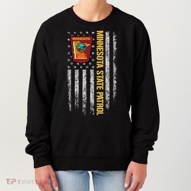 Minnesota State Patrol American Flag Women's Sweatshirt
