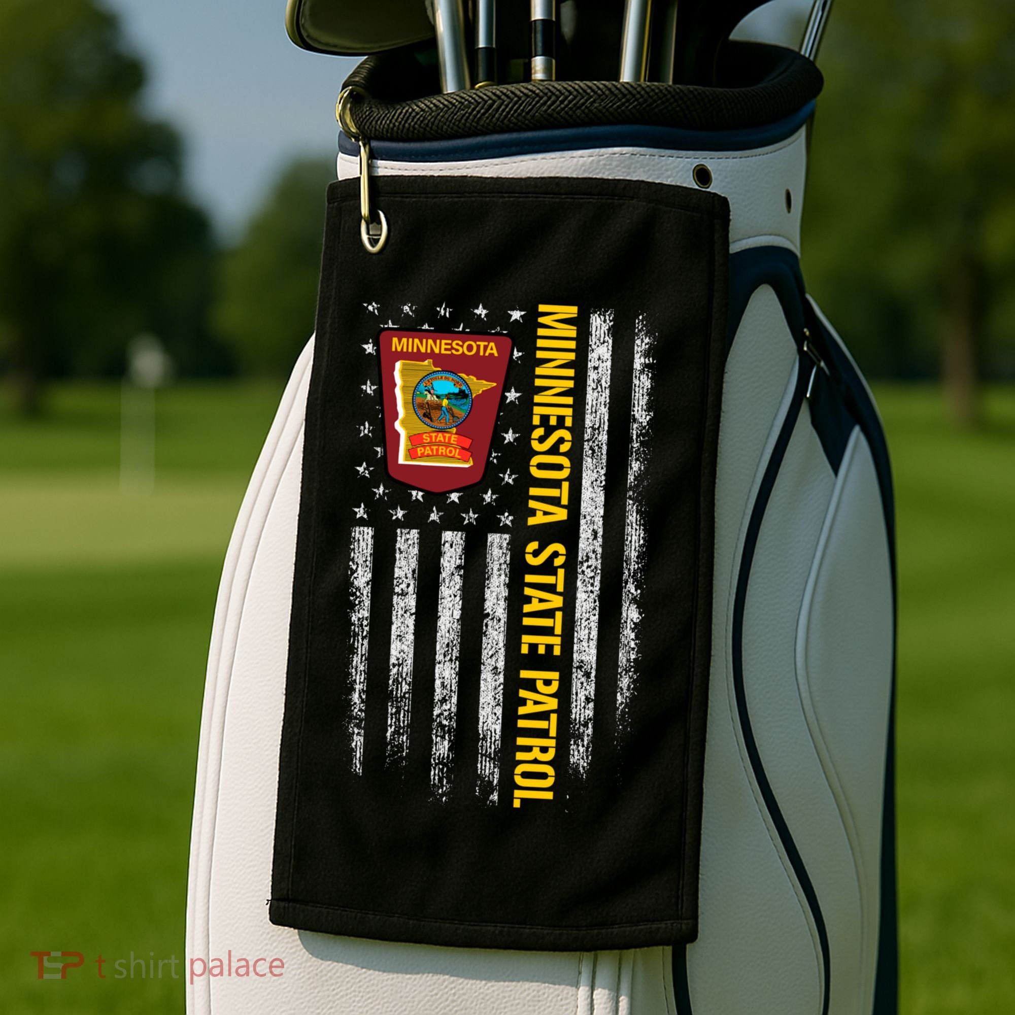 Minnesota State Patrol American Flag Golf Towel