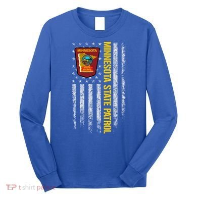 Minnesota State Patrol American Flag Long Sleeve Shirt