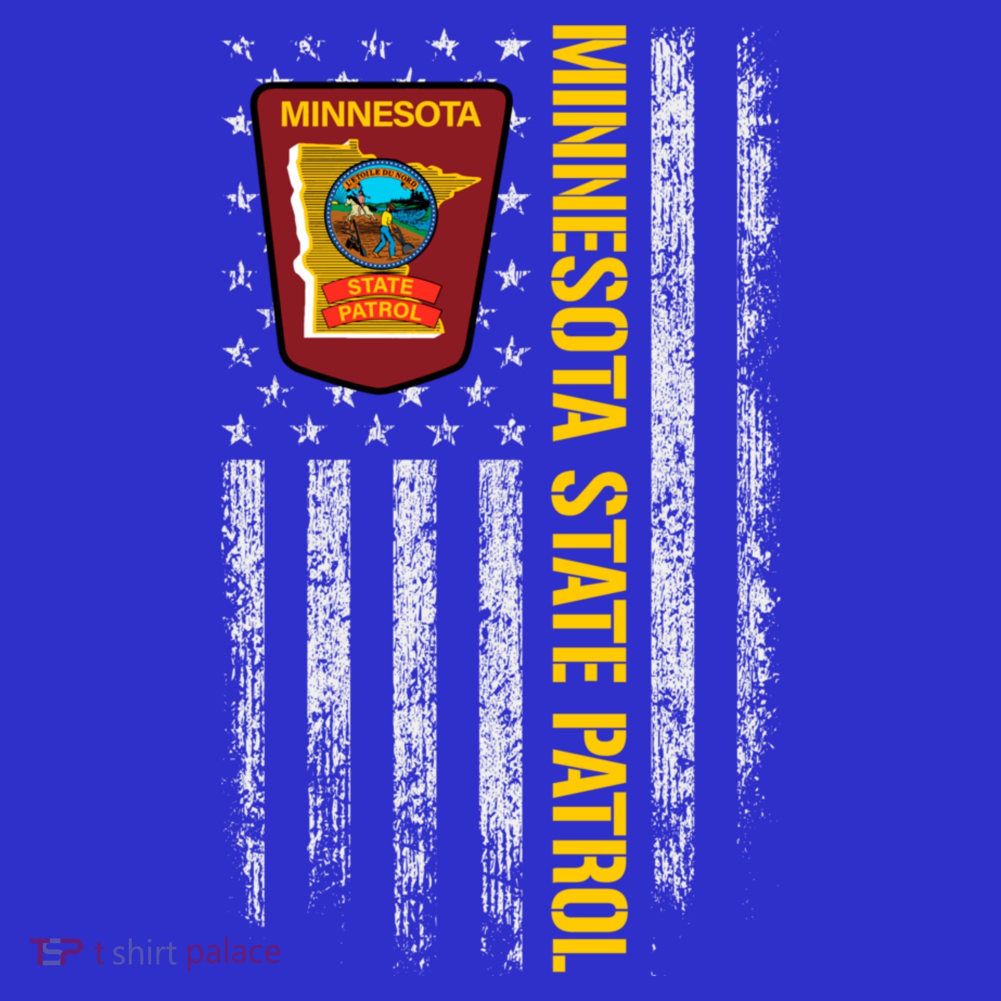 Minnesota State Patrol American Flag Long Sleeve Shirt