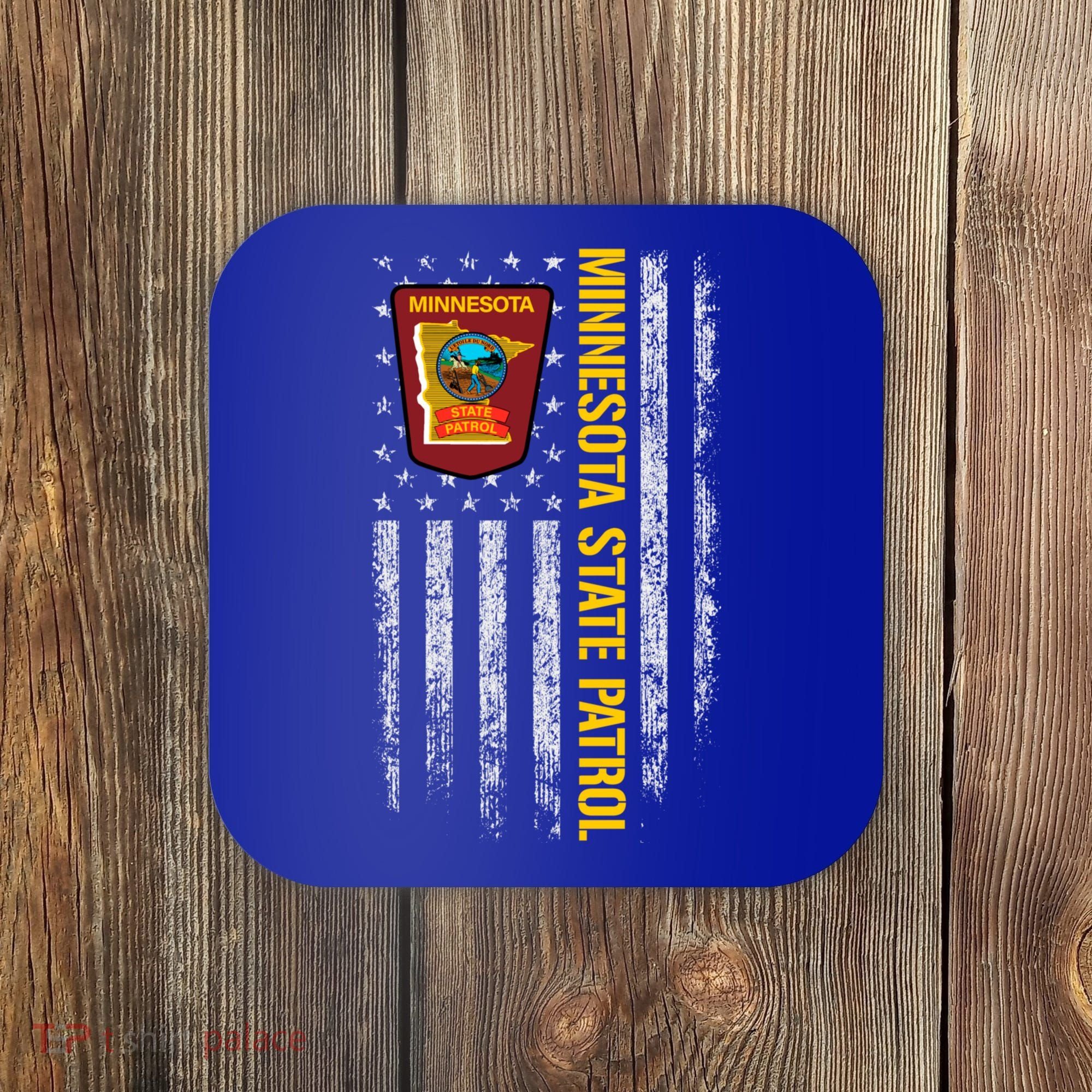 Minnesota State Patrol American Flag Coaster