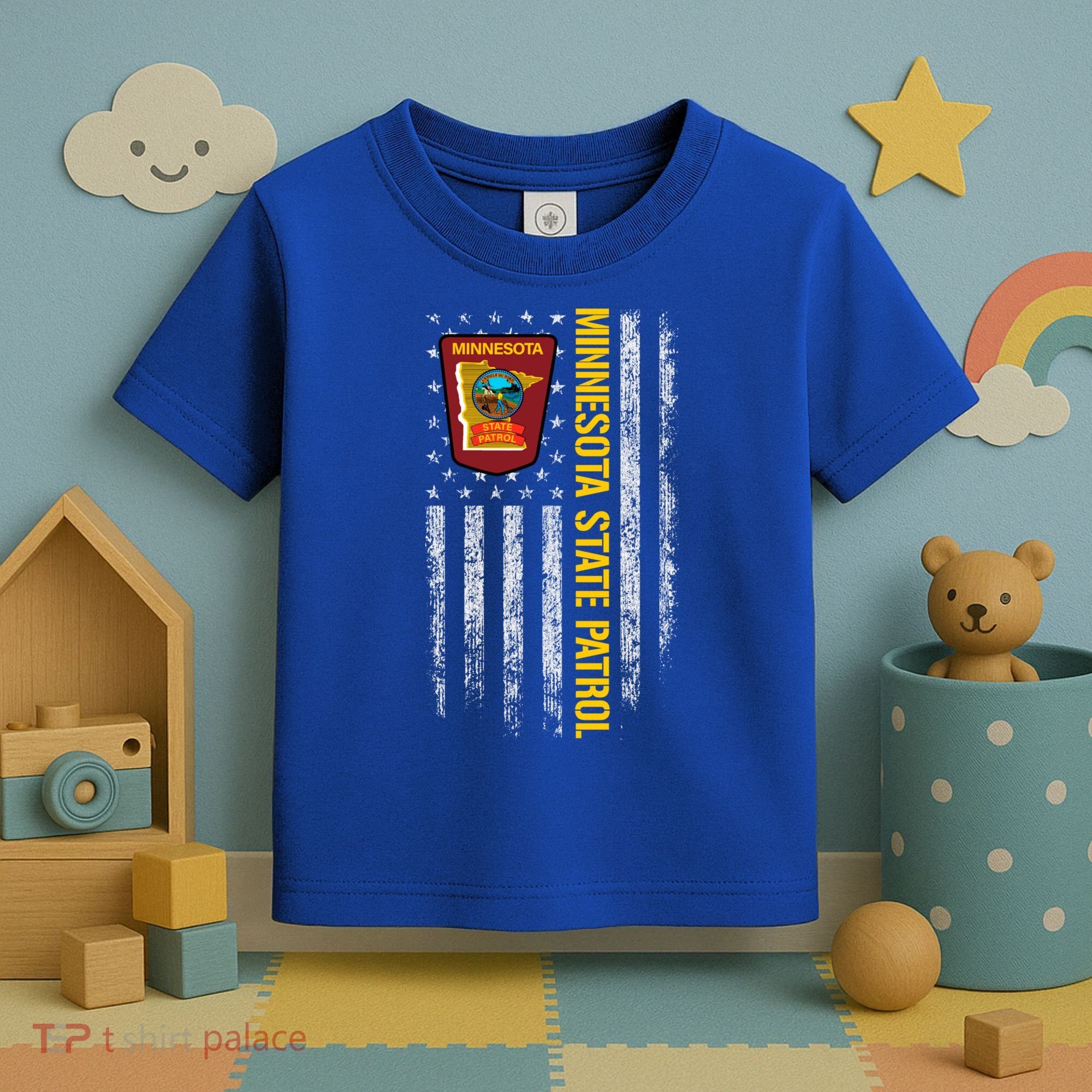 Minnesota State Patrol American Flag Toddler T-Shirt
