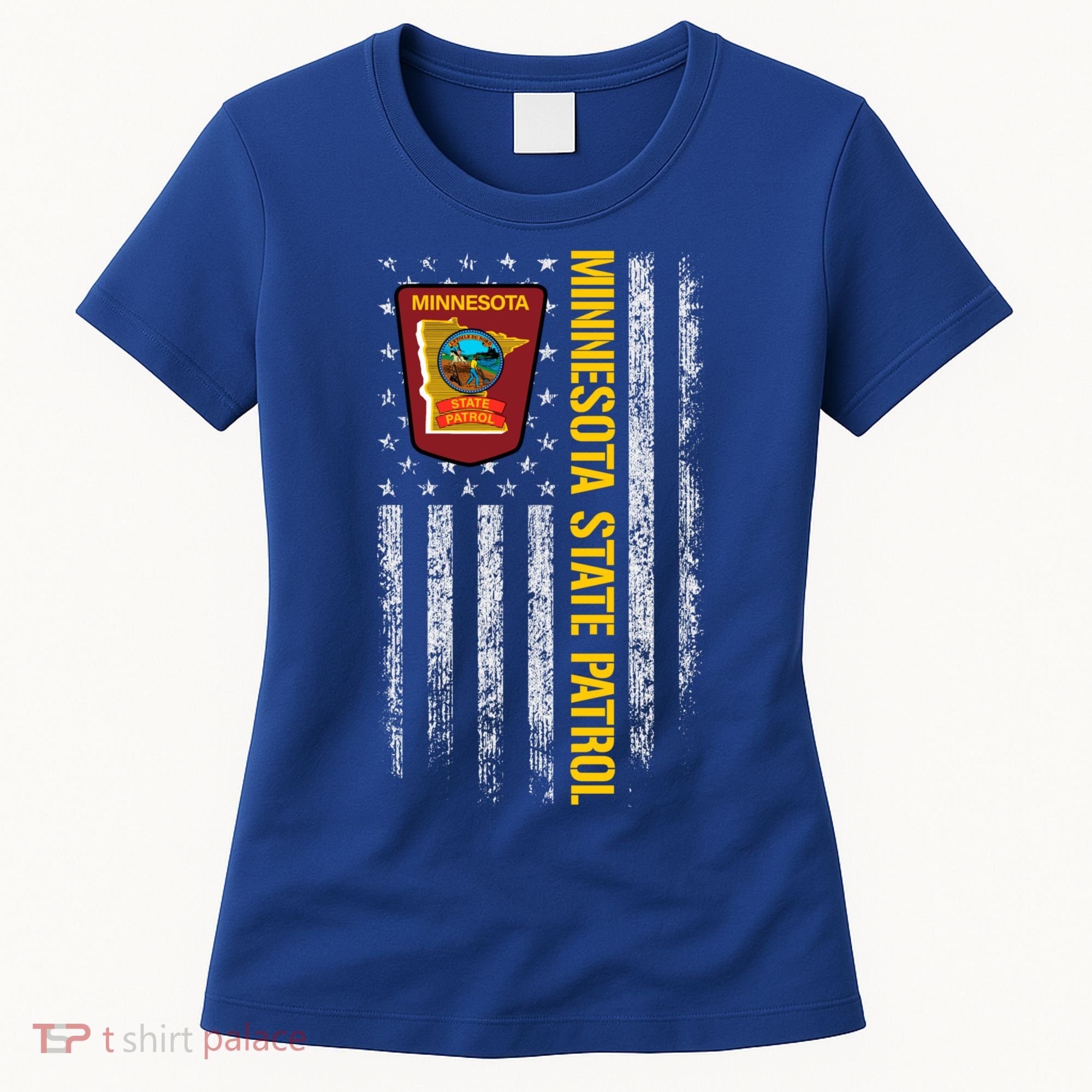 Minnesota State Patrol American Flag Women's T-Shirt