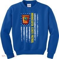 Minnesota State Patrol American Flag Kids Sweatshirt thumb 0