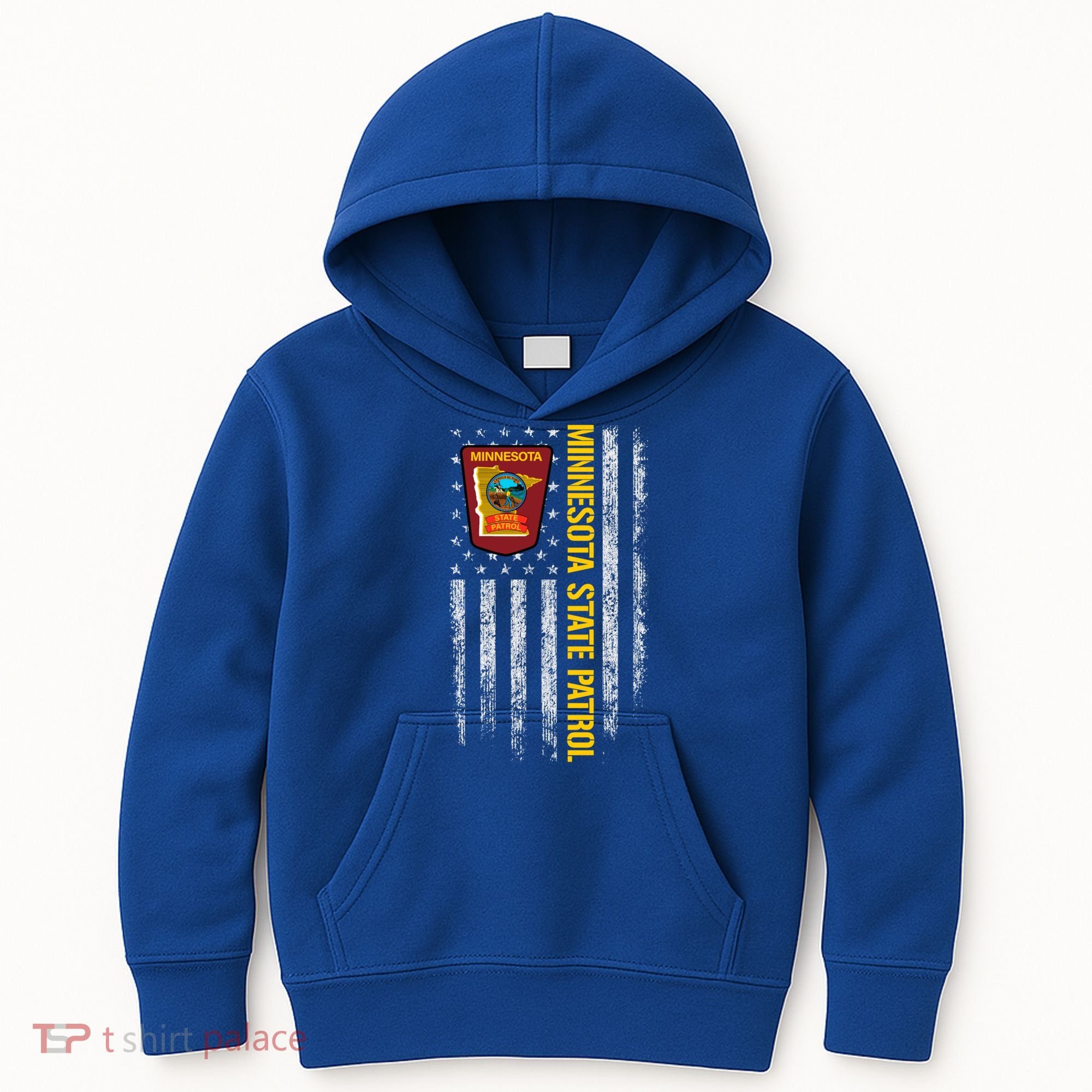 Minnesota State Patrol American Flag Kids Hoodie