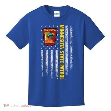 Minnesota State Patrol American Flag Kids T-Shirt