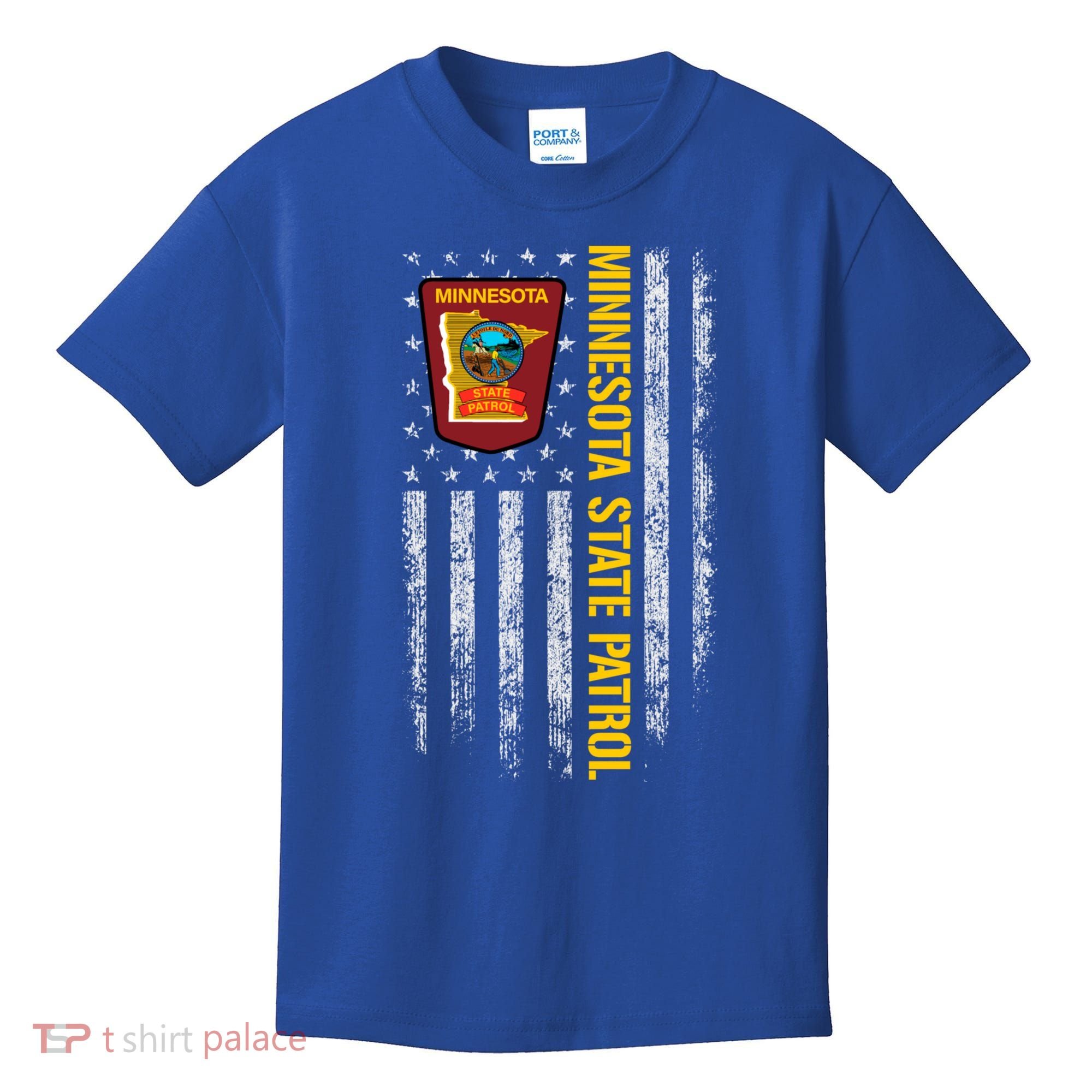 Minnesota State Patrol American Flag Kids T-Shirt