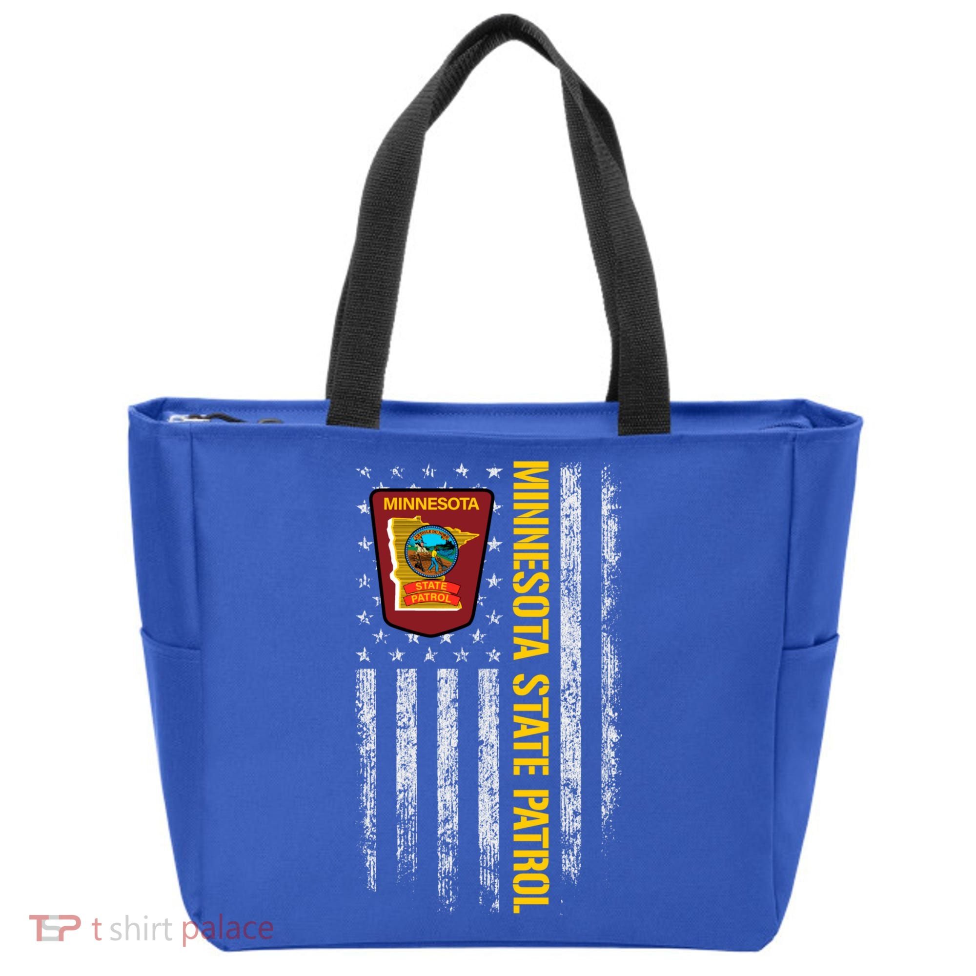 Minnesota State Patrol American Flag Tote Bag