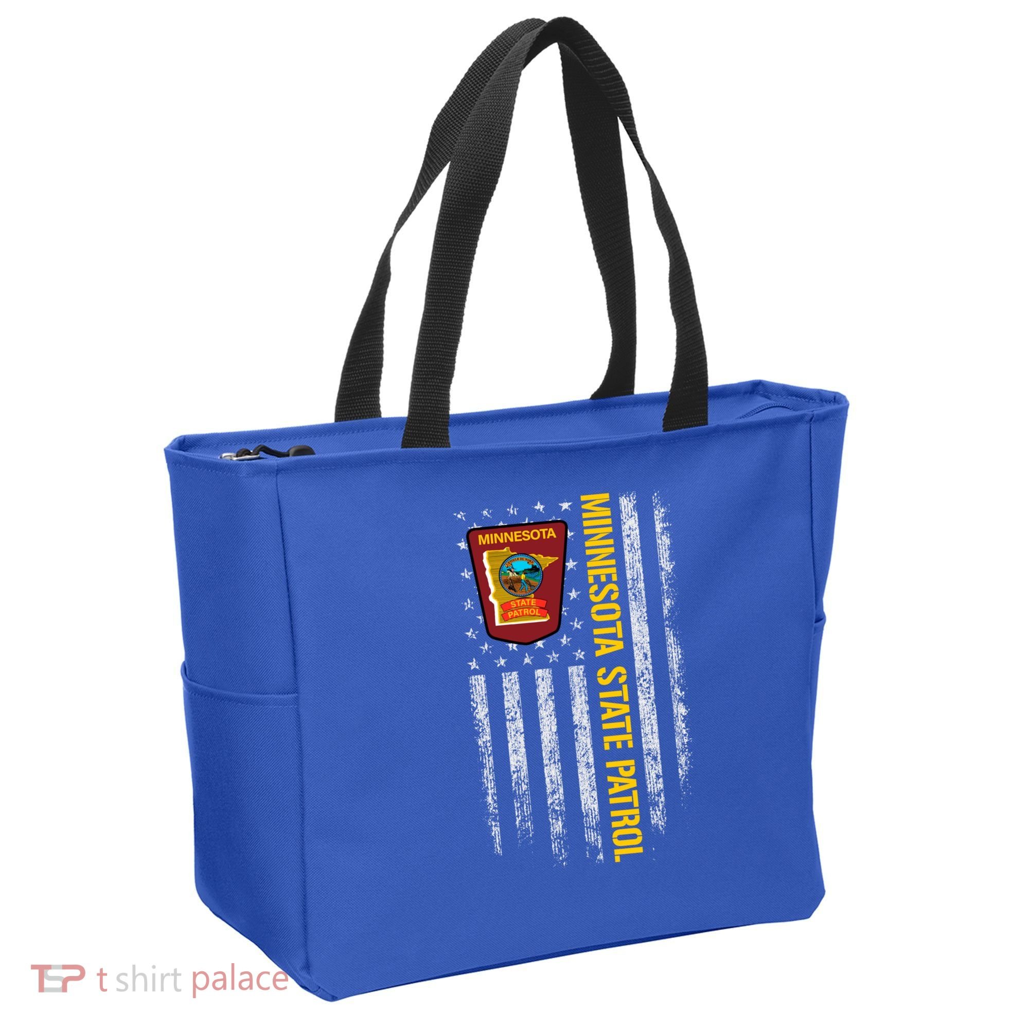 Minnesota State Patrol American Flag Tote Bag